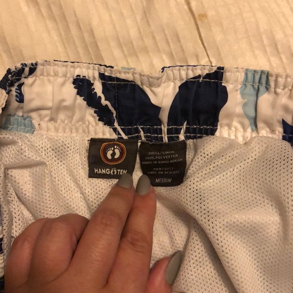 Hawaiian Print Swim Trunks - Picture 3 of 3